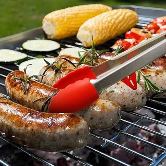 3 Kitchen Mini Tongs SS Betty Crockers Heat Resistant Up to 220 °C  ~ 478 °F - Picture 3 of 11